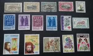 Lote de bonitas estampillas CONGO ÁFRICA USADAS - Imagen 1 de 2