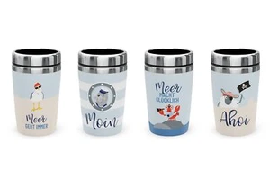 Thermobecher Isolierbecher Thermo Kaffeebecher To Go 240ml la vida MEERFREUNDE - Bild 1 von 5