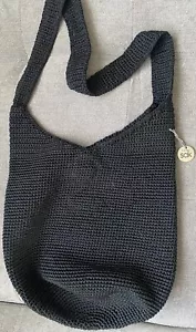 The Sak Original Häkel Strick Hobo Bag Halbrund Schwarz - Bild 1 von 4