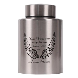 Medium Urns for Human Ashes Up to 60 Cubic Inches Sized Silver - Picture 1 of 6