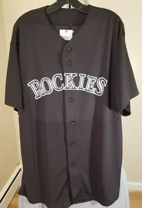Colorado Rockies MLB Majestic CLASSIC Black Team Logo XL Jersey - Picture 1 of 3