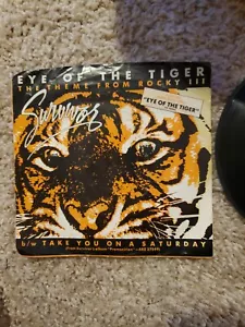 SURVIVOR - EYE OF THE TIGER - 7" 45 VINYL RECORD w PICT SLV - 1982 - Picture 1 of 4