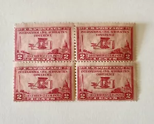 1928 US Scott #649 4er Block Aeronautics Conference December 12-13-14 SJXX-600 - Bild 1 von 2