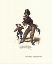 Fools by Shakspeare 19th Century Monkey Caricature Hand Colored 14.5x17.5