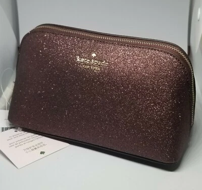 Новый с Ярлыками AUTH Kate Spade косметический чехол Shimmy блестящая ткань - глубокий Nova - Изображение 1 из 4