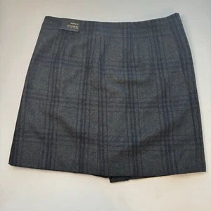 Dalia Modern Fit schwarz & meliert grau kariert Größe 8 Rock Wollmischung Reißverschluss-Neu mit Etikett - Bild 1 von 11