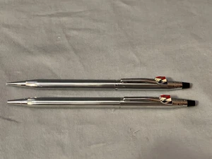 Genuine CROSS BUICK Emblem Logo Silver Ballpoint Pen and Pencil Writing Set - Picture 1 of 5