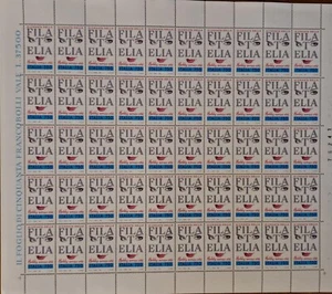 ITALIA 1992 FOGLIO INTERO "GIORNATA DELLA FILATELIA" 50 FRANCOBOLLI DA LIRE 750 - Foto 1 di 2
