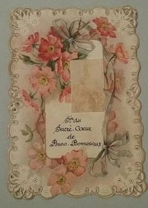 Image pieuse canivet Sir du Sacré coeur de Buno Bonnevaux Holy card - Picture 1 of 3