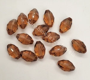 6pc Swarovski Crystal Colorado Topaz 15x10mm Oval 5200 Beads; Vintage! - Picture 1 of 2