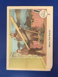Tarjeta de béisbol Fleer 1959 #79 Ted Williams donde Ted está bajo grado G/F/P - Imagen 1 de 2