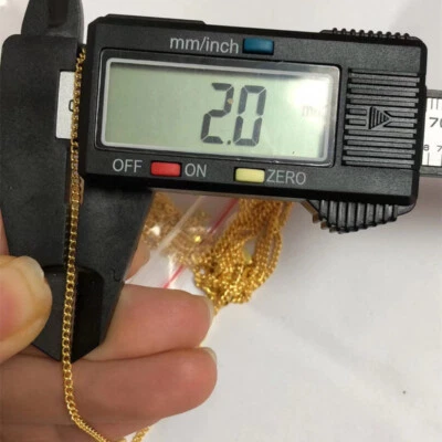 Collares planos de cadena rellenos de oro amarillo de 18 quilates de 16-30" 5 piezas para colgante Foto 1 de 4