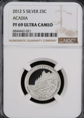 2012-S ATB Silver Quarter. NGC PF69. Affordable Collectible Coin. Store #15814 - Image 1 of 3