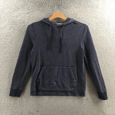 Banana Republic Sudadera con Capucha Para Hombre M Azul Mezcla de Algodón Rayas Manga Larga Foto 1 de 4