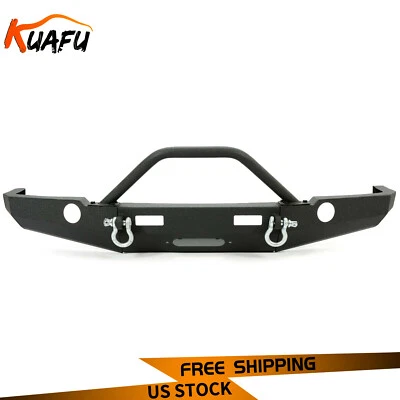 KUAFU For 1998-2004 Land Rover Discovery II Front Steel Winch Bumper W/ Bull Bar - Image 1 of 4