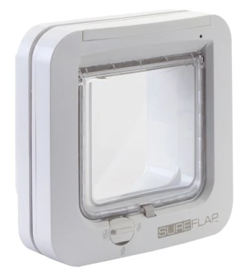 Sureflap Microchip Cat Flap White - Door Keep Unwanted Animals Out - Image 1 of 3