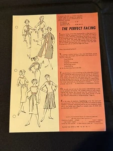 The Perfect Facing Fashion 1958 1950s Vintage Brochure - Picture 1 of 3