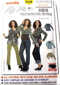 Burda 8139 Misses Maternity Tops 10-12-14-16-18-20-22-24 Sewing Pattern 2 Styles - Picture 1 of 2