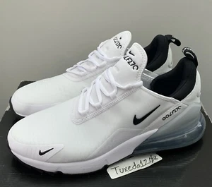DS Nike Air Max 270 Golf sz13 White/Black 1 90 spikeless shoes CK6483 102 - Picture 1 of 6