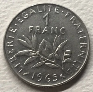 1 Franc Semeuse Nickel 1965 Monnaie Française Achat Unitaire - Foto 1 di 2