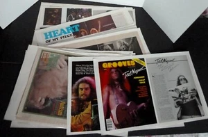Vintage 1970's Lot of 22 Scrapbook Pages pics Ted Nugent Heart KISS Rock & Roll - Bild 1 von 24