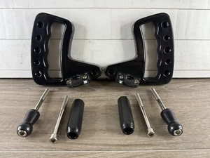 Jeep Wrangler Front Black Aluminum Grab Handles JK JKU 2007-2018 Like New - Bild 1 von 3