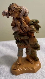 FONTANINI #123 GABRIEL W/ LAMB DATED 1992 5" HIGH DEPOSE ITALY PREOWNED - Picture 1 of 5