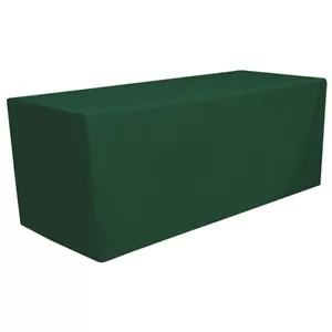 6' ft Fitted Polyester Tablecloth Table Cover Wedding Banquet Party Hunter Green - Picture 1 of 2