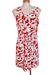 Liz Claiborne Dress Women's Medium A Line Cotton Sleeveless Drawstring - Picture 1 of 7