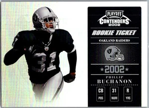 2002 Playoff Contenders #161 Phillip Buchanon Oakland Raiders - Bild 1 von 2