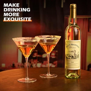 Set 4 bicchieri da martini grandi 10 oz cristallo classico cocktail vetro soffiato a mano per - Foto 1 di 7