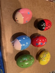 Eierstreuer Maracas für Kinder, 6er Pack Holz Percussion Musik Ei Maraca - Bild 1 von 4