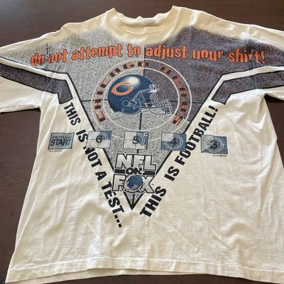 Camiseta De Colección 1996 Chicago Bears NFL On Fox Puntada Única Adultos XL EE. UU. RARA Foto 1 de 4