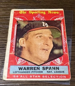 1959 Topps - High # Warren Spahn #571 - VG - Free Shipping - Picture 1 of 2
