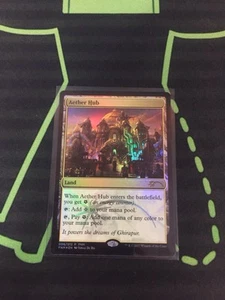 MTG Magic The Gathering Aether Hub Foil Promo Land Engergy Commander - Picture 1 of 1