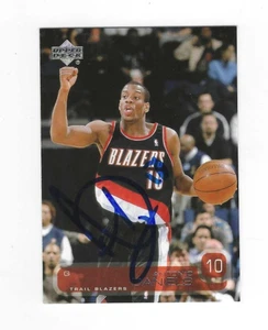 Signed ANTONIO DANIELS Portland Trail Blazers 2002-03 Upper Deck card #349 w/COA - Picture 1 of 1