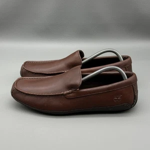 Timberland Onuma Venetian Herren Größe 9 Braun Leder Slipper Fahren Halbschuh EUC - Bild 1 von 15