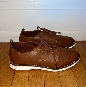 Zapatos de vestir Cat & Jack para niños “Alfi” marrón talla 5 usados una vez - Imagen 1 de 4