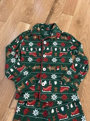 Carter's Talla 6 Papá Noel 2 Piezas Abrigo Estilo Verde Isla Feria Navidad Pijama ECU Foto 1 de 4