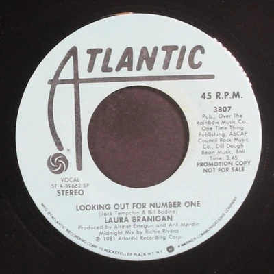 LAURA BRANIGAN: looking out for number one / mono ATLANTIC 7" Single 45 RPM - Image 1 of 2