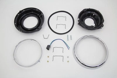 Conjunto de carcasa de faro de 7 pulgadas para Harley Davidson Foto 1 de 4