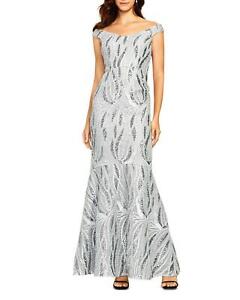 Aidan Mattox Off-the-Shoulder Sequin Gown $440 Size 4 # 8A 1788 NEW