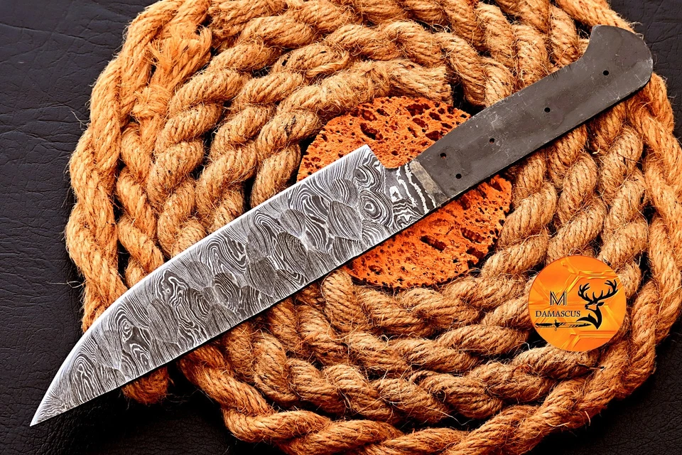 HANDMADE FORGED DAMASCUS STEEL BLANK BLADE CHEF KNIFE Kitchen-Knives Cutlery2799