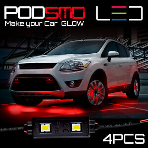 LED Under Car Rock Lights Underbody Red Neon Accent Glow Kit for Ford Explorer