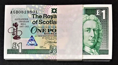 Scotland One Pound 10 CONSECUTIVE 1997 COMMEMORATIVE Pick-359 GEM UNC - Image 1 of 2