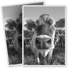 2 x Vinyl Stickers 7x10cm - BW - ny Cow Farm Farmer Animal  #39572