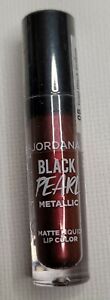 Jordana Black Pearl Metallic Matte Liquid Lip Color #08 Total Black Eclipse