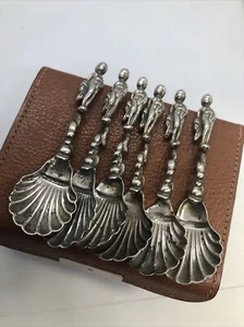 Antique C18th Rare Set Of Six Solid Silver Rococo Salt Spoons c1765 Rw - Picture 1 of 4