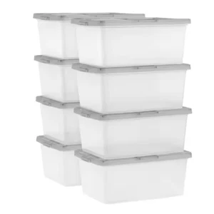 17 Quart Plastic Storage Bin Tote Organizing Container with Latching Lid, Clear - Picture 1 of 6