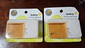 2 Packs of Safety 1st NIP Furniture Wall Straps For Babies Kids 11014 - Picture 1 of 4